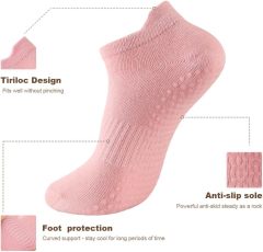 5 Pairs Pilates Socks with Grips for Women Non Slip Yoga Crew Socks,MY SHOP,5 Pairs Pilates Socks with Grips for Women Non Slip Grip Yoga Crew Socks for Barre Hospital Barefoot Workout