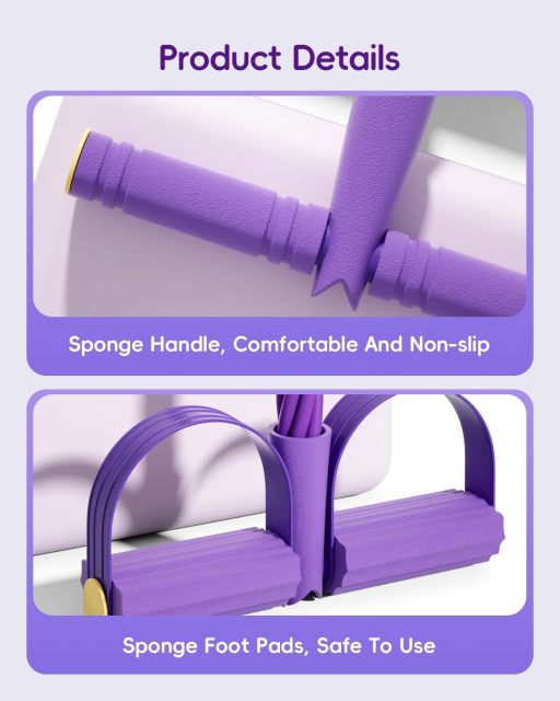 Pedal Resistance Band with Handle,6-Tubes Elastic Pull Rope Fitness Foot Pedal Resistance Bands for Women Girls Bestie,MY SHOP,Pedal Resistance Band with Handle,6-Tubes Elastic Pull Rope Fitness Foot Pedal Resistance Bands for Women Girls Bestie Yoga Pilates Exercise Legs Calves Waist Arms Abdomen
