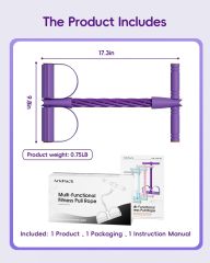 Pedal Resistance Band with Handle,6-Tubes Elastic Pull Rope Fitness Foot Pedal Resistance Bands for Women Girls Bestie,MY SHOP,Pedal Resistance Band with Handle,6-Tubes Elastic Pull Rope Fitness Foot Pedal Resistance Bands for Women Girls Bestie Yoga Pilates Exercise Legs Calves Waist Arms Abdomen