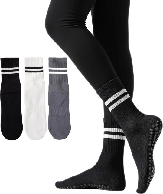 Irisbear Womens Pilates Socks with Grips Non Slip Yoga Socks Barre Gym Athletic Grippy Socks for Women,MY SHOP,Irisbear Womens Pilates Socks with Grips Non Slip Yoga Socks Barre Gym Athletic Grippy Socks for Women