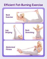 Pedal Resistance Band with Handle,6-Tubes Elastic Pull Rope Fitness Foot Pedal Resistance Bands for Women Girls Bestie,MY SHOP,Pedal Resistance Band with Handle,6-Tubes Elastic Pull Rope Fitness Foot Pedal Resistance Bands for Women Girls Bestie Yoga Pilates Exercise Legs Calves Waist Arms Abdomen