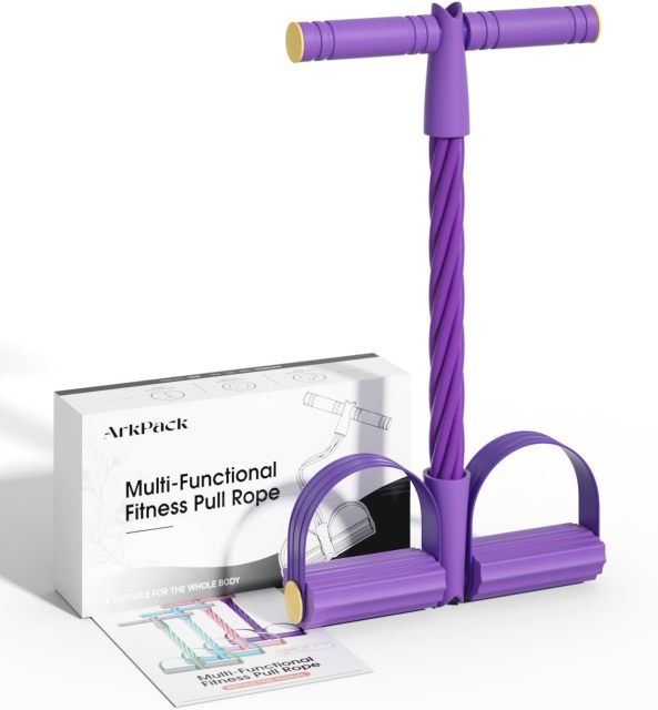 Pedal Resistance Band with Handle,6-Tubes Elastic Pull Rope Fitness Foot Pedal Resistance Bands for Women Girls Bestie,MY SHOP,Pedal Resistance Band with Handle,6-Tubes Elastic Pull Rope Fitness Foot Pedal Resistance Bands for Women Girls Bestie Yoga Pilates Exercise Legs Calves Waist Arms Abdomen