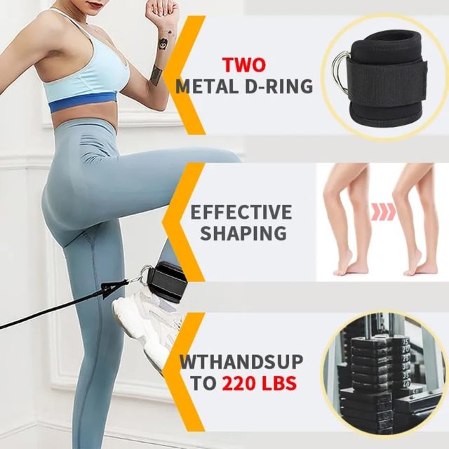 Ankle Straps Ankle Resistance Bands Wrist Padded Straps,MY SHOP,Ankle Straps Ankle Resistance Bands Wrist Cuffs Padded Straps Adjustable Fitness Glute Kickback D-Ring for Cable Machine Gym Foot Leg Training Brace Support 1 Pair