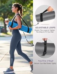 MRZZATA Yoga Mat Carrier Strap - Adjustable Thick and Wide Strap for Carrying Mat or Stretching, Black,MY SHOP,MRZZATA Yoga Mat Carrier Strap - Adjustable Thick and Wide Strap for Carrying Mat or Stretching, Black
