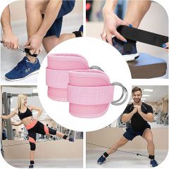 2 Pack Comfortable Adjustable Padded Ankle Wrist Cuffs with Neoprene Padding,MY SHOP,Fitness Ankle Straps for Cable Machines, 2 Pack Comfortable Adjustable Padded Ankle Wrist Cuffs, Kickback Glute Workouts for Men Women, D-Ring Leg Straps with Neoprene Padding
