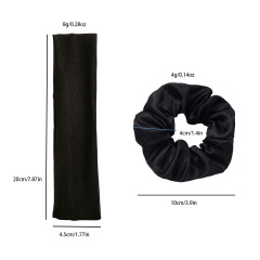 Running Sports Headband & Yoga Hair Accessory,MY SHOP,跨境纯色简约发带大肠发圈组合亚马逊高弹力跑步运动头带瑜伽发饰