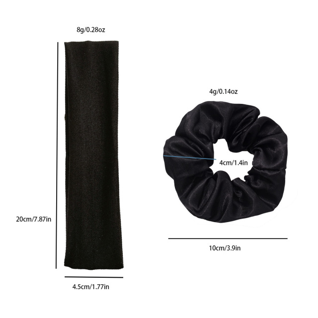 Running Sports Headband & Yoga Hair Accessory,MY SHOP,跨境纯色简约发带大肠发圈组合亚马逊高弹力跑步运动头带瑜伽发饰