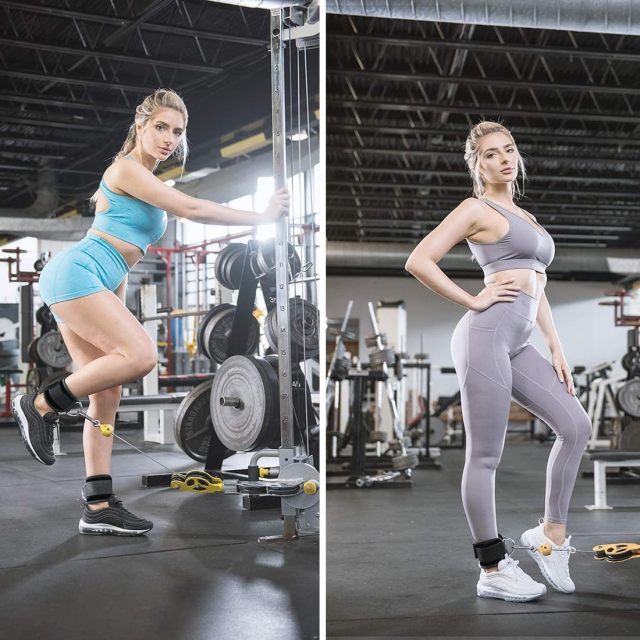 Ankle Straps Ankle Resistance Bands Wrist Padded Straps,MY SHOP,Ankle Straps Ankle Resistance Bands Wrist Cuffs Padded Straps Adjustable Fitness Glute Kickback D-Ring for Cable Machine Gym Foot Leg Training Brace Support 1 Pair
