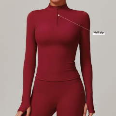 Long Sleeve High Neck Workout Set, Seamless 2 Piece Outfits High Waist Leggings Activewear,MY SHOP,Custom Women's 2 Piece Long Sleeve Yoga Set Soft Breathable 4 Way Stretch Pilates Gym Workout Activewear