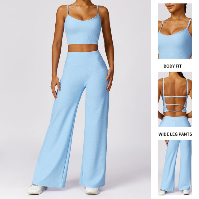 Women's Gym Solid Breathable Activewear Fitness Sports Quick Dry Straight Loose Threaded Yoga Set,MY SHOP,Custom Logo Women's Gym Solid Breathable Activewear Fitness Sports Quick Dry Straight Loose Threaded Yoga Set