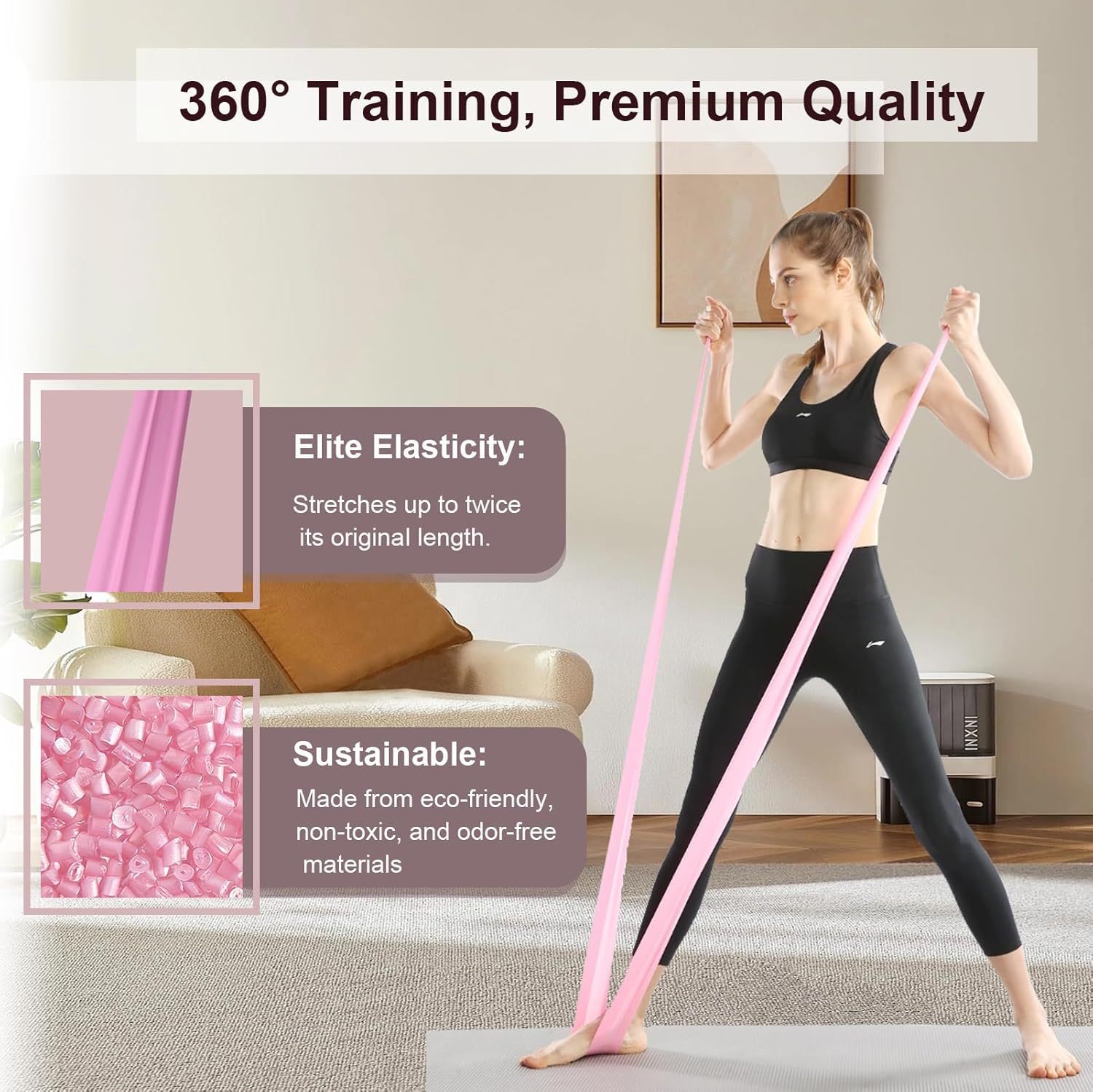 Yoga Resistance Bands Set, Stretch Exercise Bands for Home Fitness, Pilates & Body Shaping,MY SHOP,Resistance Bands, Figure 8 Resistance Band, 4 Pack - Latex-Free Exercise Bands for Home Gym, Strength Training & Physical Therapy | Yoga, Pilates, Glute Workouts | Portable Elastic Bands