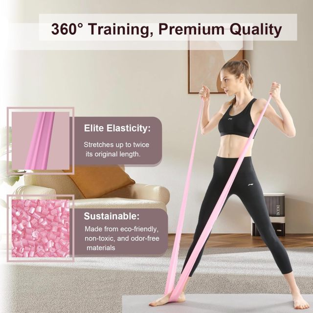 Yoga Resistance Bands Set, Stretch Exercise Bands for Home Fitness, Pilates & Body Shaping,MY SHOP,Resistance Bands, Figure 8 Resistance Band, 4 Pack - Latex-Free Exercise Bands for Home Gym, Strength Training & Physical Therapy | Yoga, Pilates, Glute Workouts | Portable Elastic Bands
