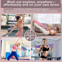 Yoga Resistance Bands Set, Stretch Exercise Bands for Home Fitness, Pilates & Body Shaping,MY SHOP,Resistance Bands, Figure 8 Resistance Band, 4 Pack - Latex-Free Exercise Bands for Home Gym, Strength Training & Physical Therapy | Yoga, Pilates, Glute Workouts | Portable Elastic Bands