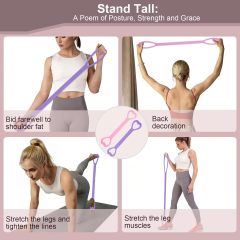 Yoga Resistance Bands Set, Stretch Exercise Bands for Home Fitness, Pilates & Body Shaping,MY SHOP,Resistance Bands, Figure 8 Resistance Band, 4 Pack - Latex-Free Exercise Bands for Home Gym, Strength Training & Physical Therapy | Yoga, Pilates, Glute Workouts | Portable Elastic Bands