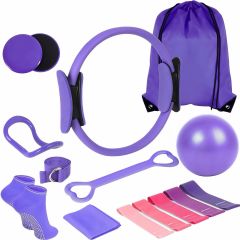 All-in-One Pink Pilates Workout Kit,MY SHOP,All-in-One Pink Pilates Workout Kit