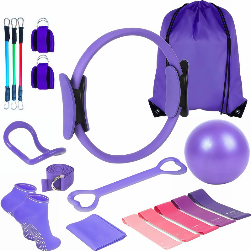 All-in-One Pink Pilates Workout Kit,MY SHOP,All-in-One Pink Pilates Workout Kit