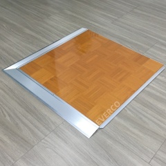 Screw-Lock Classic Teak Parquet Wood Dance Floor for Indoor Wedding Events
