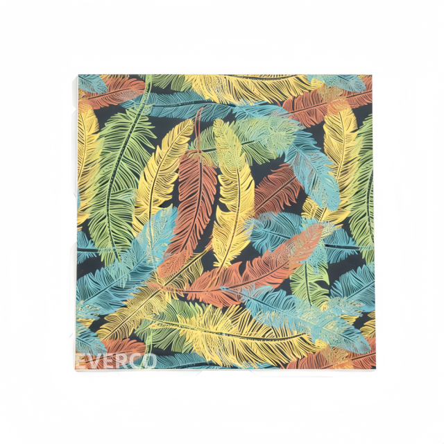 EVERCO Custom Feather Print Cam-Lock Portable Dance Floor for Themed Events