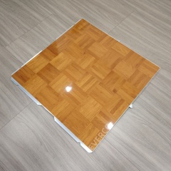 Cam-Lock Glossy Teak Wood Portable Dance Floor for Hotel Banquet Events