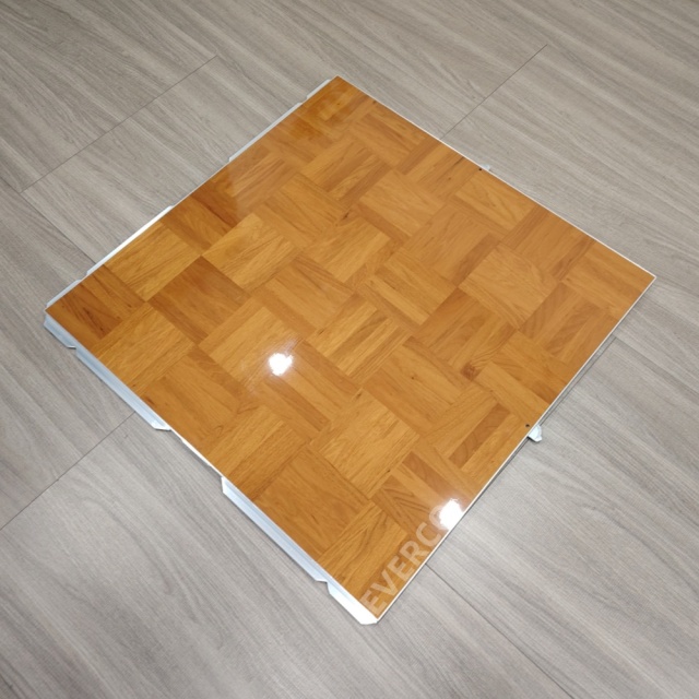 Cam-Lock Glossy Teak Wood Portable Dance Floor for Hotel Banquet Events