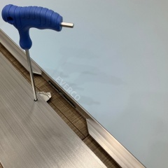 Cam-Lock Light Blue Waterproof Dance Floor – Soft pastel blue for outdoor weddings and garden parties.