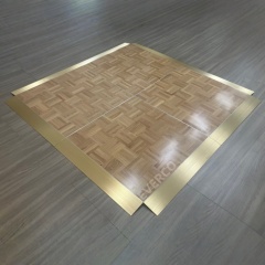 Matte Surface Cam-Lock Oak Parquet Dance Floor for Rental Company Hotel Indoor Events