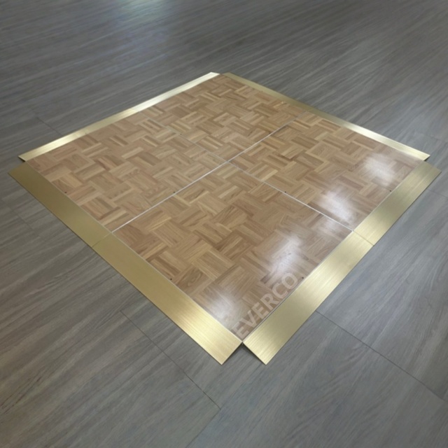 Matte Surface Cam-Lock Oak Parquet Dance Floor for Rental Company Hotel Indoor Events