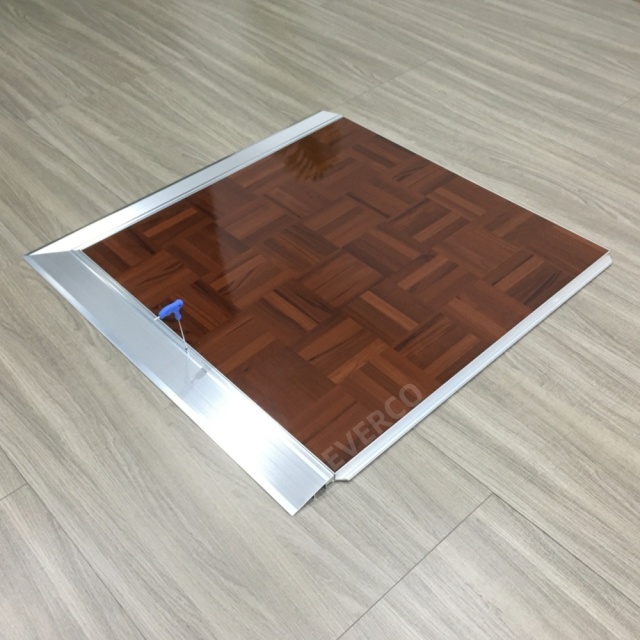 High Gloss Teak Wood Screw-Lock Portable Dance Floor for Rental Company,EVERCO-Screw-Lock/Cam-Lock/Waterproof Dance Floor,High Gloss Teak Wood Screw-Lock Portable Dance Floor for Rental Company