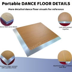 Modular Matte Wood Veneer Waterproof Portable Dance Floor for Outdoor Events,EVERCO-Screw-Lock/Cam-Lock/Waterproof Portable Dance Floor for Rental Company Outdoor Indoor Wedding Hotel Events,Modular Matte Wood Veneer Waterproof Portable Dance Floor for Outdoor Events