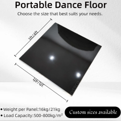 Cam-Lock Black Wedding Dance Floor for Rental Business Indoor Events