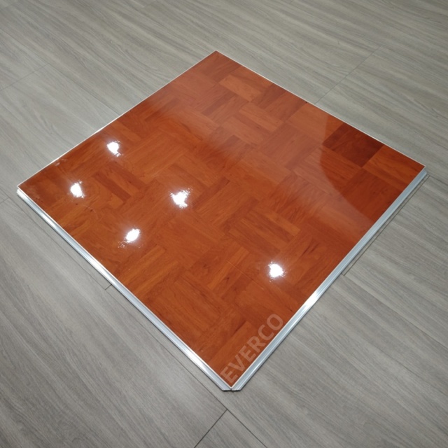 Premium Glossy Wood Veneer Modular Dance Floor Panels for Weddings & Events,EVERCO-Screw-Lock/Cam-Lock/Waterproof Portable Dance Floor for Rental Company Outdoor Indoor Wedding Hotel Events,Glossy Wood Veneer Modular Dance Floor for Weddings & Events