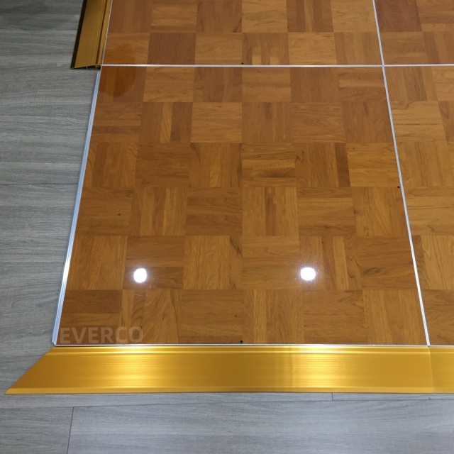 Glossy Teak Wood Veneer Dance Floor Panels for Weddings & Events,EVERCO-Screw-Lock/Cam-Lock/Waterproof Portable Dance Floor for Rental Company Outdoor Indoor Wedding Hotel Events,Glossy Teak Veneer Dance Floor Panels for Weddings & Events