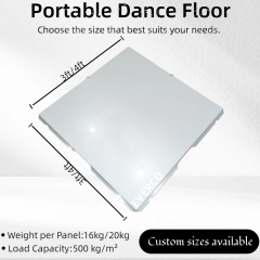 White Glitter Cam-Lock Portable Modular Dance Floor for Weddings Events,EVERCO-Screw-Lock/Cam-Lock/Waterproof Portable Dance Floor for Rental Company Outdoor Indoor Wedding Hotel Events,White Glitter Modular Cam-Lock Dance Floor for Events