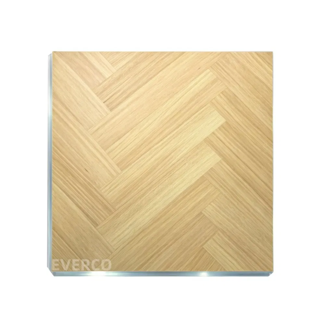Matte Oak Wood Veneer Portable Modular Dance Floor for Hotel Banquet,EVERCO-Screw-Lock/Cam-Lock/Waterproof Portable Dance Floor for Rental Company Outdoor Indoor Wedding Hotel Events,Matte Oak Wood Portable Modular Dance Floor for Hotel Events