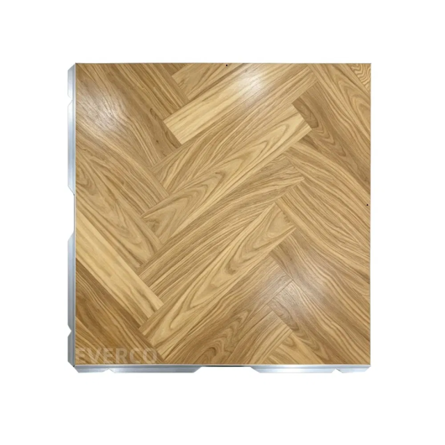 Oak Wood Veneer Cam-Lock Portable Modular Dance Floor for Events,EVERCO-Screw-Lock/Cam-Lock/Waterproof Portable Dance Floor for Rental Company Outdoor Indoor Wedding Hotel Events,Oak Wood Cam-Lock Portable Modular Dance Floor for Events
