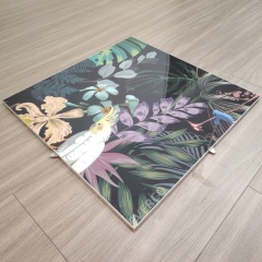 Custom Tropical Floral & Bird Portable Dance Floor for Events,EVERCO-Screw-Lock/Cam-Lock/Waterproof Portable Dance Floor for Rental Company Outdoor Indoor Wedding Hotel Events,Custom Tropical Floral & Bird Portable Dance Floor for Event