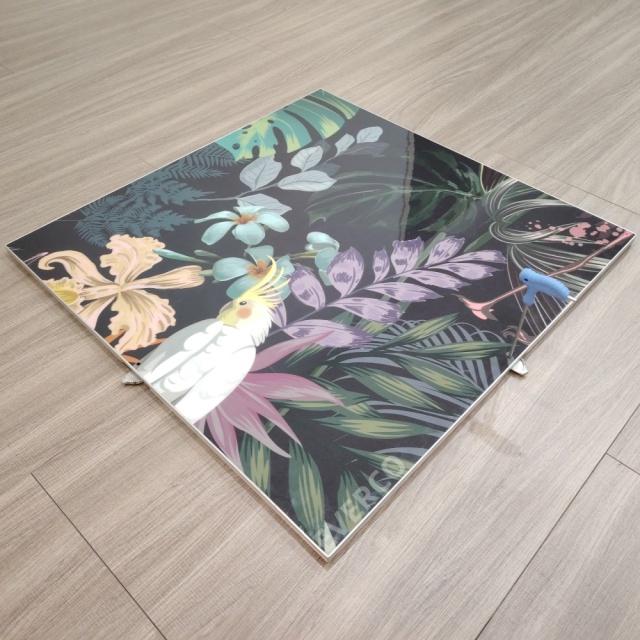 Custom Tropical Floral & Bird Portable Dance Floor for Events,EVERCO-Screw-Lock/Cam-Lock/Waterproof Portable Dance Floor for Rental Company Outdoor Indoor Wedding Hotel Events,Custom Tropical Floral & Bird Portable Dance Floor for Event
