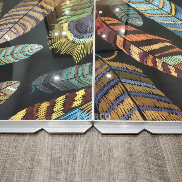 Custom Feather Print Portable Dance Floor Panels for Events,EVERCO-Screw-Lock/Cam-Lock/Waterproof Portable Dance Floor for Rental Company Outdoor Indoor Wedding Hotel Events,Custom Feather Print Portable Dance Floor Panels for Events
