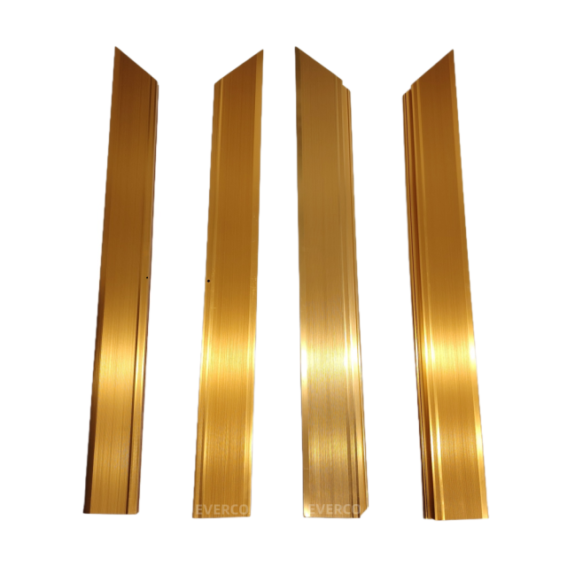 Gold Beveled Aluminum Edge for Screw Lock Dance Floor,EVERCO-Screw-Lock/Cam-Lock/Waterproof Portable Dance Floor for Rental Company Outdoor Indoor Wedding Hotel Events,Gold Beveled Aluminum Edge for Screw Lock Dance Floor