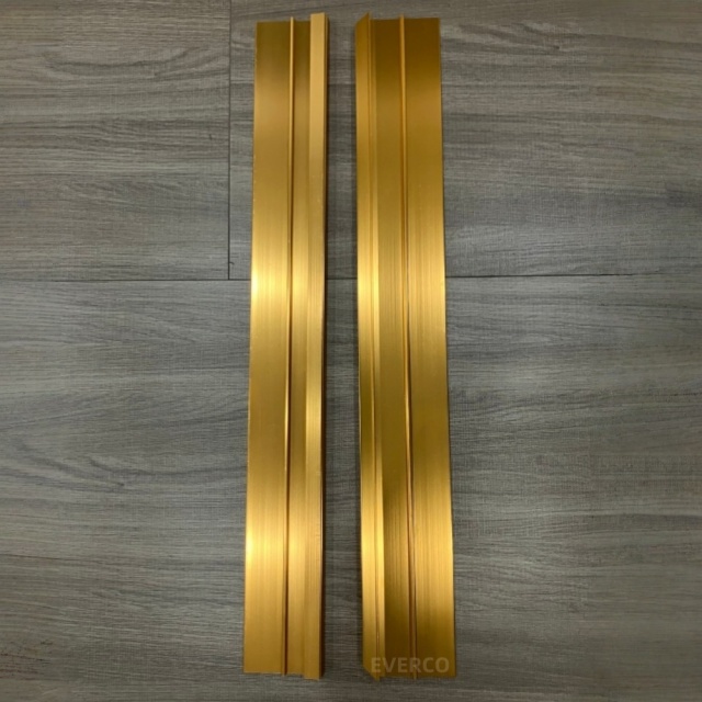 Gold Straight Aluminum Edge for Screw Lock Dance Floor Panels,EVERCO-Screw-Lock/Cam-Lock/Waterproof Portable Dance Floor for Rental Company Outdoor Indoor Wedding Hotel Events,Gold Straight Aluminum Edge for Screw Lock Dance Floor