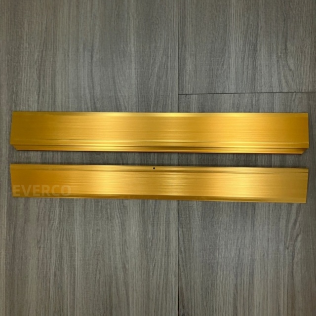 Gold Straight Aluminum Edge for Screw Lock Dance Floor Panels,EVERCO-Screw-Lock/Cam-Lock/Waterproof Portable Dance Floor for Rental Company Outdoor Indoor Wedding Hotel Events,Gold Straight Aluminum Edge for Screw Lock Dance Floor