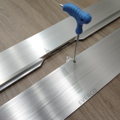 Silver Straight Aluminum Edge Trim for Cam-Lock Modular Dance Floor,EVERCO-Screw-Lock/Cam-Lock/Waterproof Portable Dance Floor for Rental Company Outdoor Indoor Wedding Hotel Events,Silver Straight Aluminum Edge Trim for Cam-Lock Dance Floor