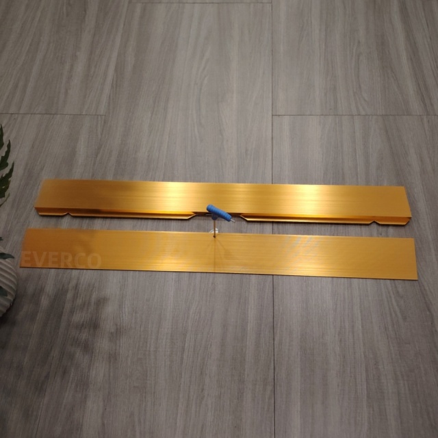Gold Straight Aluminum Edge Trim for Cam-Lock Modular Dance Floor,EVERCO-Screw-Lock/Cam-Lock/Waterproof Portable Dance Floor for Rental Company Outdoor Indoor Wedding Hotel Events,Gold Straight Aluminum Edge Trim for Cam-Lock Dance Floor