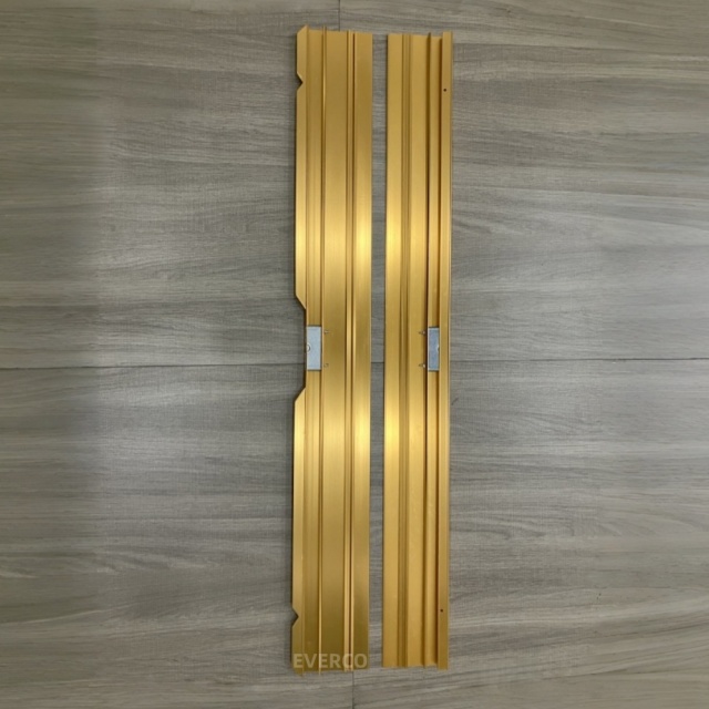Gold Straight Aluminum Edge Trim for Cam-Lock Modular Dance Floor,EVERCO-Screw-Lock/Cam-Lock/Waterproof Portable Dance Floor for Rental Company Outdoor Indoor Wedding Hotel Events,Gold Straight Aluminum Edge Trim for Cam-Lock Dance Floor