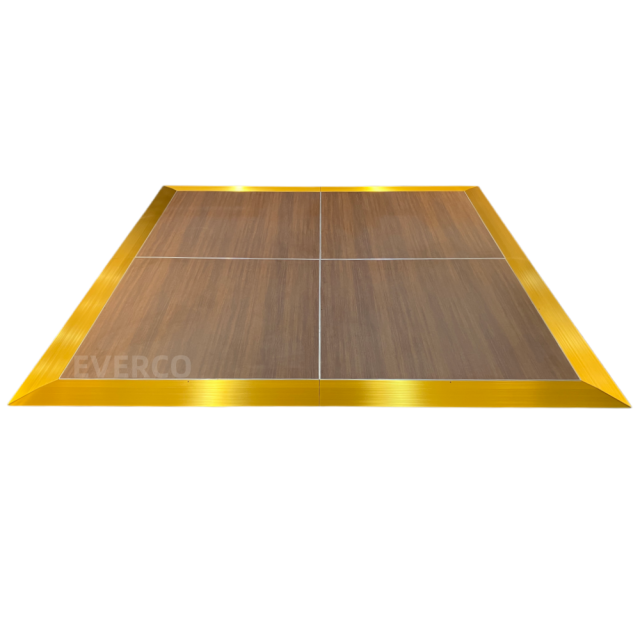Walnut Wood Veneer Cam-Lock Portable Dance Floor Panels,EVERCO-Screw-Lock/Cam-Lock/Waterproof Portable Dance Floor for Rental Company Outdoor Indoor Wedding Hotel Events,Walnut Wood Veneer Cam-Lock Portable Dance Floor Panels