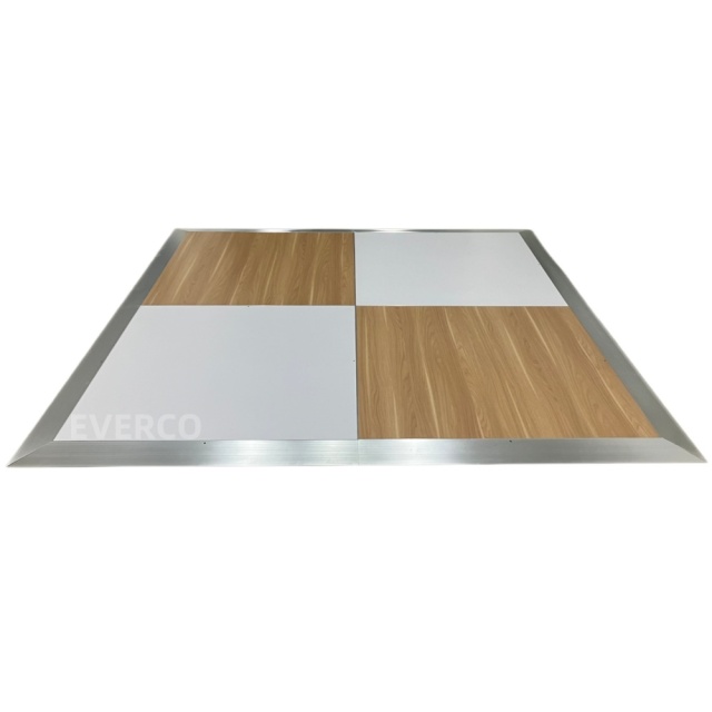 Waterproof Wood White Cam-Lock Portable Modular Dance Floor for Outdoor Events,EVERCO-Screw-Lock/Cam-Lock/Waterproof Portable Dance Floor for Rental Company Outdoor Indoor Wedding Hotel Events,Waterproof Outdoor Wood White Portable Modular Dance Floor