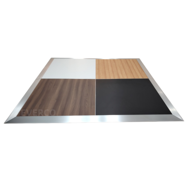 Waterproof Black White Maple Wood Color-Block Dance Floor,EVERCO-Screw-Lock/Cam-Lock/Waterproof Portable Dance Floor for Rental Company Outdoor Indoor Wedding Hotel Events,Waterproof Black White Maple Wood Color-Block Dance Floor