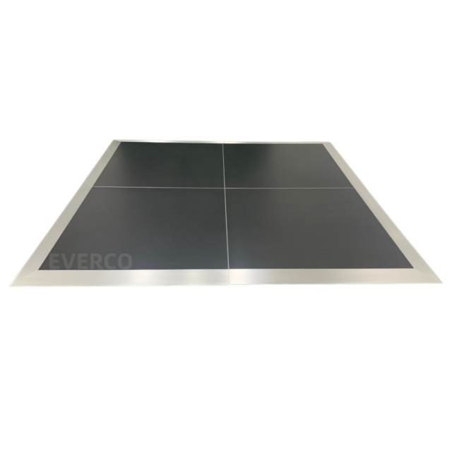 Waterproof Matte Black Cam-Lock Portable Modular Dance Floor,EVERCO-Screw-Lock/Cam-Lock/Waterproof Portable Dance Floor for Rental Company Outdoor Indoor Wedding Hotel Events,Waterproof Matte Black Cam-Lock Portable Modular Dance Floor