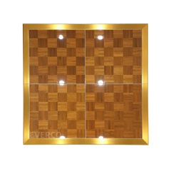 High Gloss Teak Wood Veneer Screw-Lock Portable Dance Floor,EVERCO-Screw-Lock/Cam-Lock/Waterproof Portable Dance Floor for Rental Company Outdoor Indoor Wedding Hotel Events,High Gloss Teak Wood Veneer Screw-Lock Portable Dance Floor