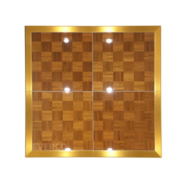 High Gloss Teak Wood Veneer Screw-Lock Portable Dance Floor,EVERCO-Screw-Lock/Cam-Lock/Waterproof Portable Dance Floor for Rental Company Outdoor Indoor Wedding Hotel Events,High Gloss Teak Wood Veneer Screw-Lock Portable Dance Floor